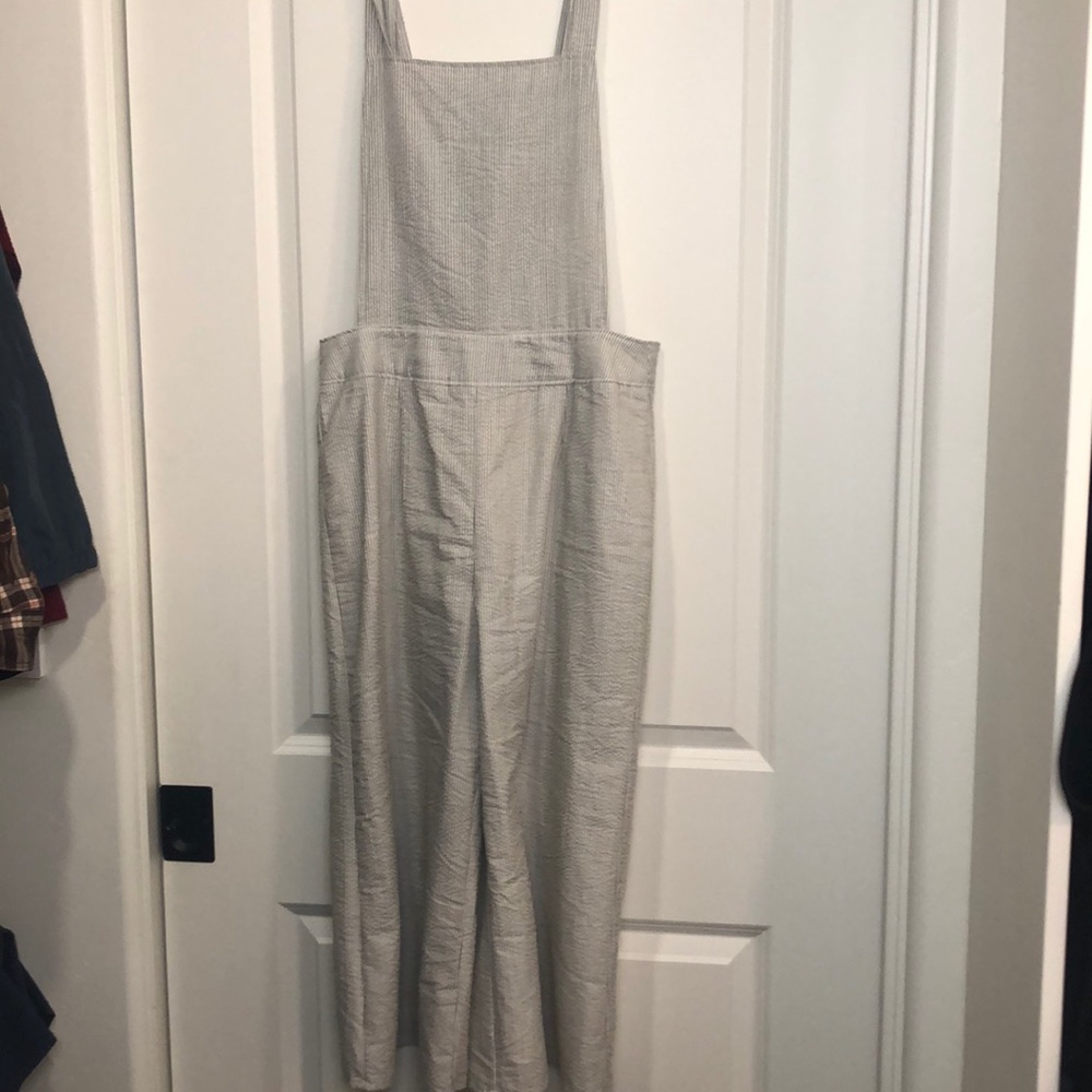 Stripped Overall Style Romper